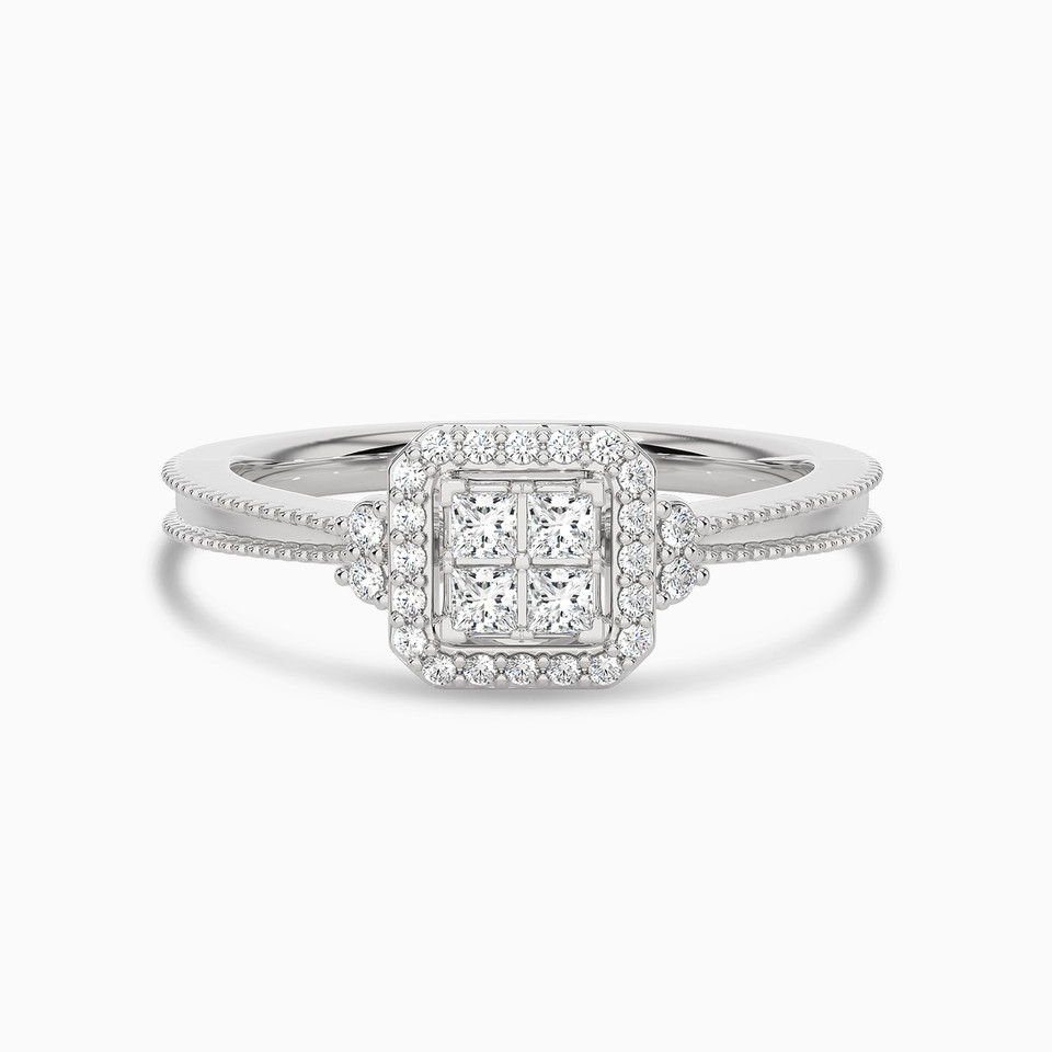 Square Diamond Ring in 18K Gold Square Diamond Ring in 18K Gold