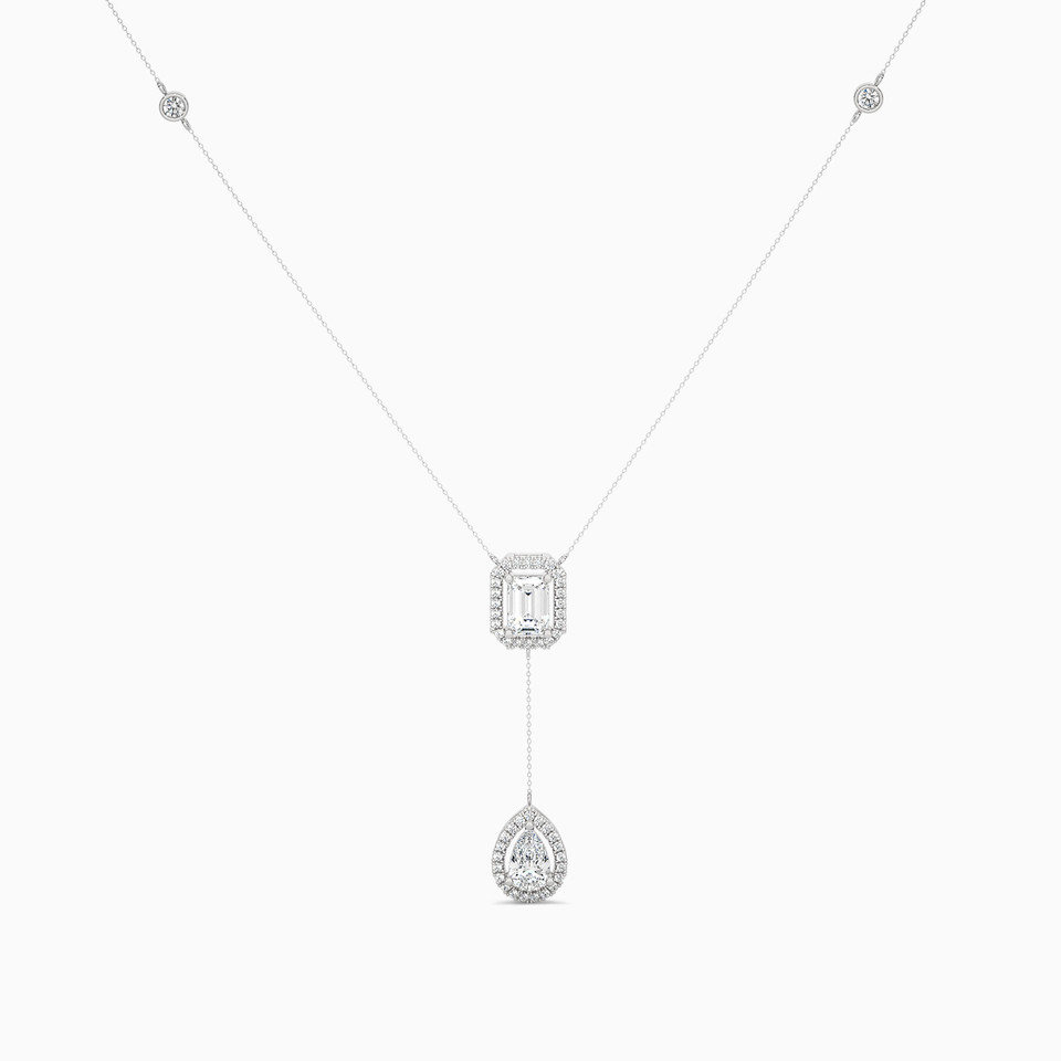 1.56 CT Multishaped Lab Grown Diamond Necklace in 18K Gold 1.56 CT Multishaped Lab Grown Diamond Necklace in 18K Gold