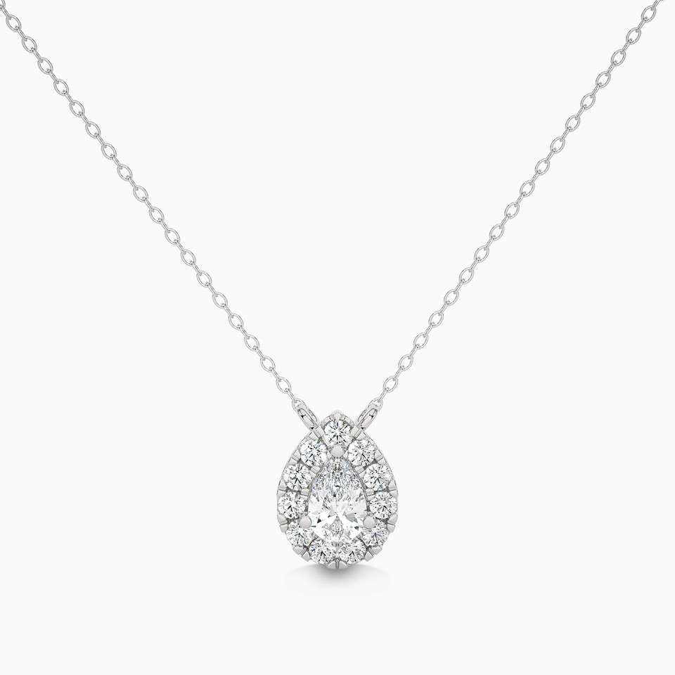 0.65 CT Pear Lab Grown Diamond Necklace in 18K Gold 0.65 CT Pear Lab Grown Diamond Necklace in 18K Gold