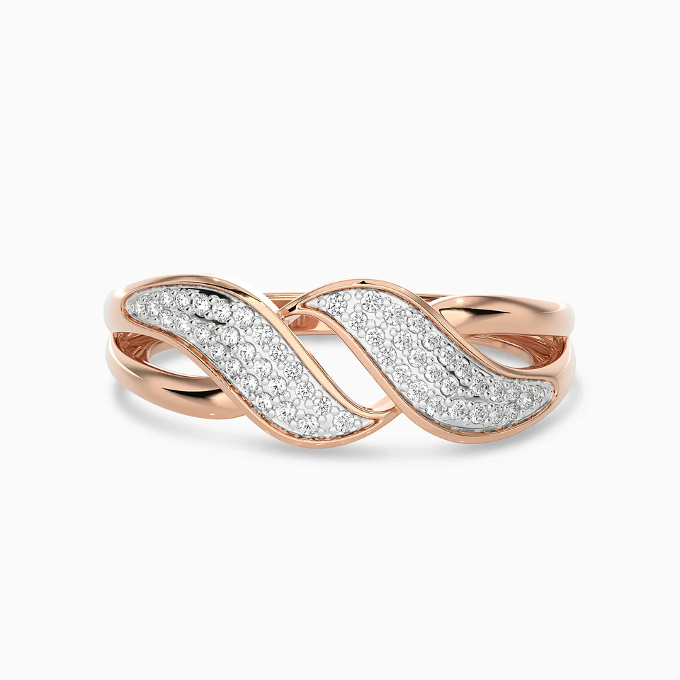 Wave Diamond Ring in 18K Gold Wave Diamond Ring in 18K Gold