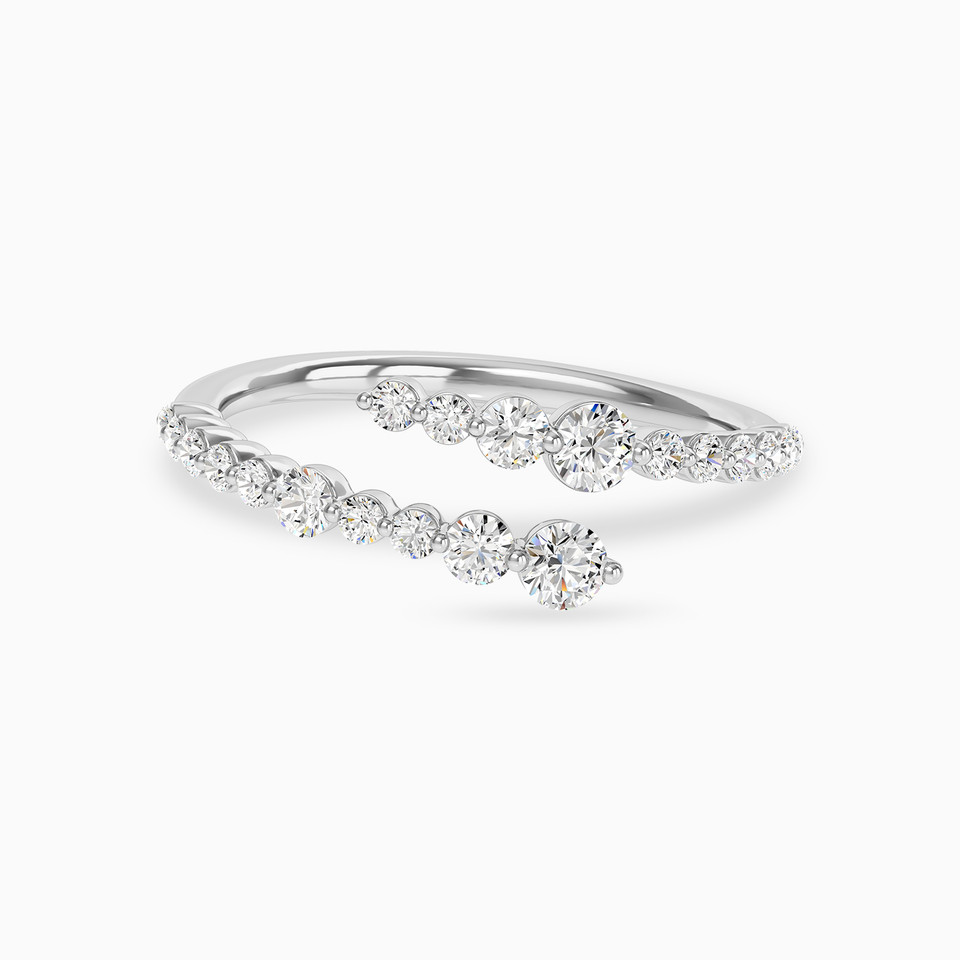 Slim Diamond Two Headed Ring in 18K Gold - 2 Slim Diamond Two Headed Ring in 18K Gold - 2