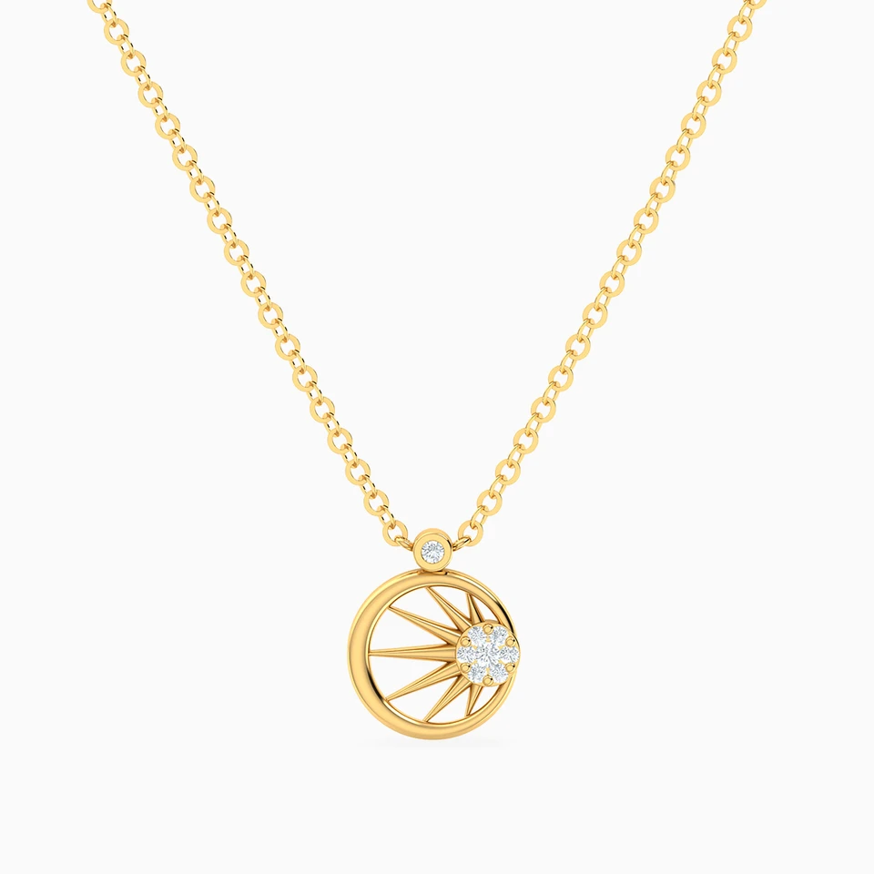 Circular Diamond Necklace in 18K Gold Circular Diamond Necklace in 18K Gold