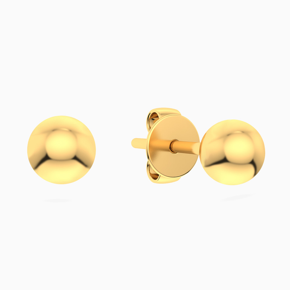 Round Stud Earrings in 18K Gold Round Stud Earrings in 18K Gold