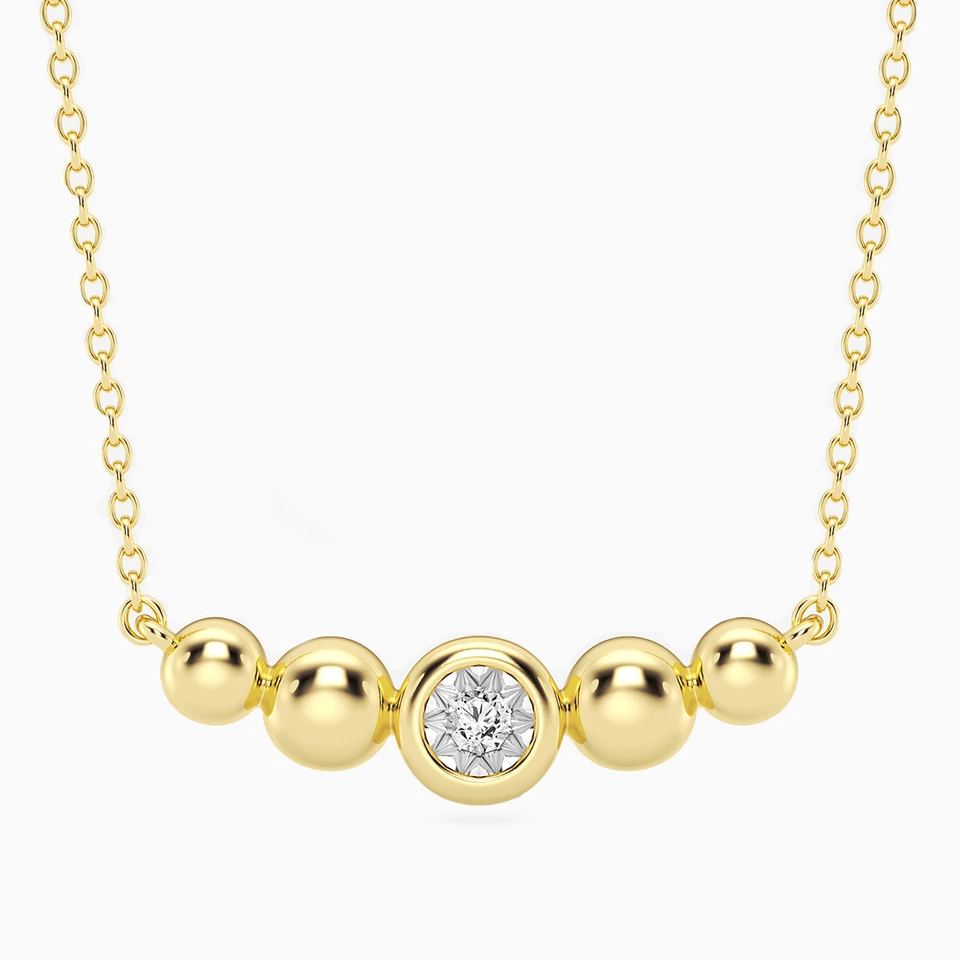 Circle Lab Grown Diamonds Gold Plated Necklace Circle Lab Grown Diamonds Gold Plated Necklace