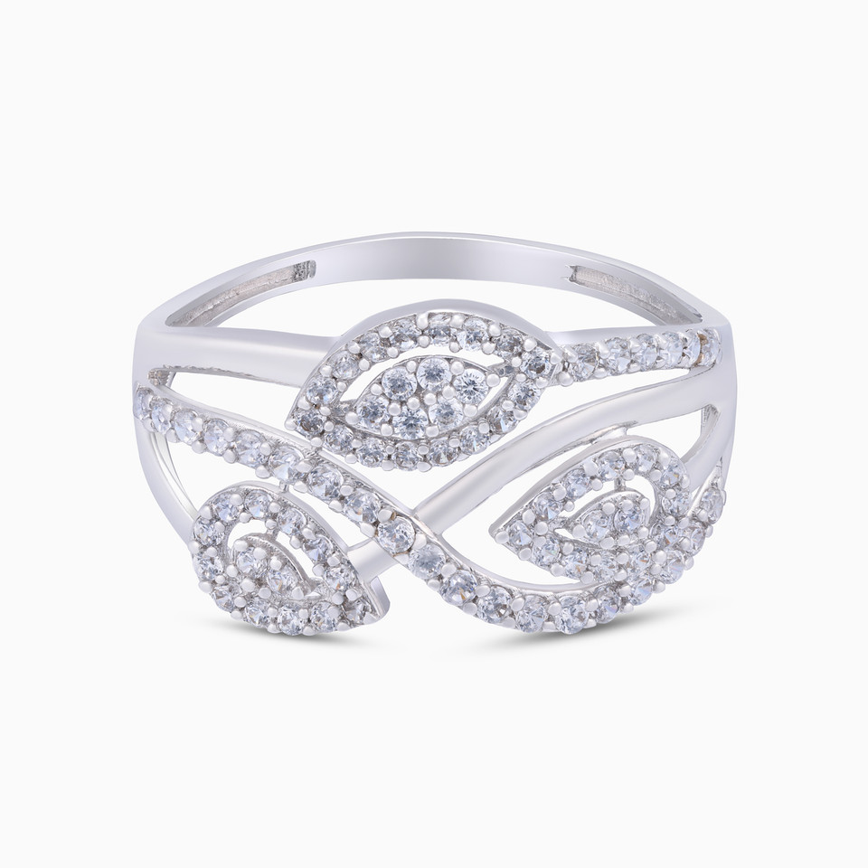 Multi-shaped Cubic Zirconia Statement Ring in 18K Gold Multi-shaped Cubic Zirconia Statement Ring in 18K Gold