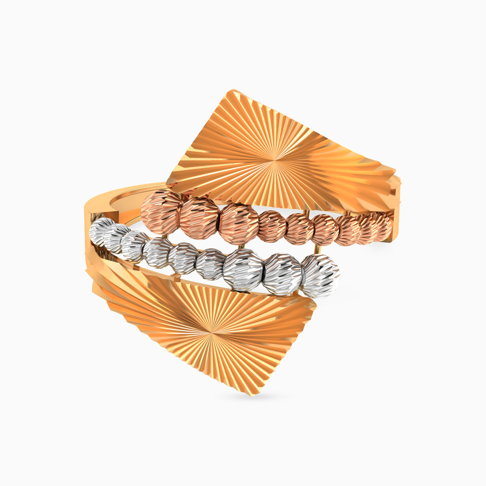 Multi-shaped Ring in 21K Gold Multi-shaped Ring in 21K Gold