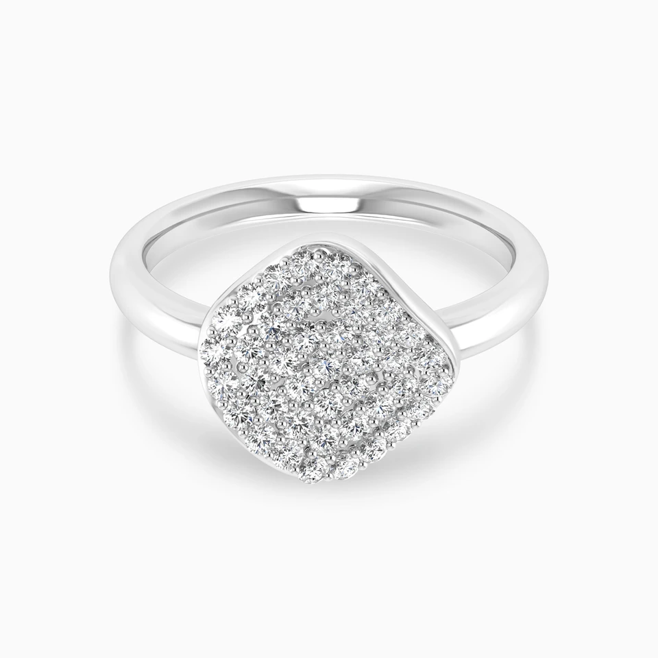 Clover Diamond & Red Stone Ring in 18K Gold - 2 Clover Diamond & Red Stone Ring in 18K Gold - 2