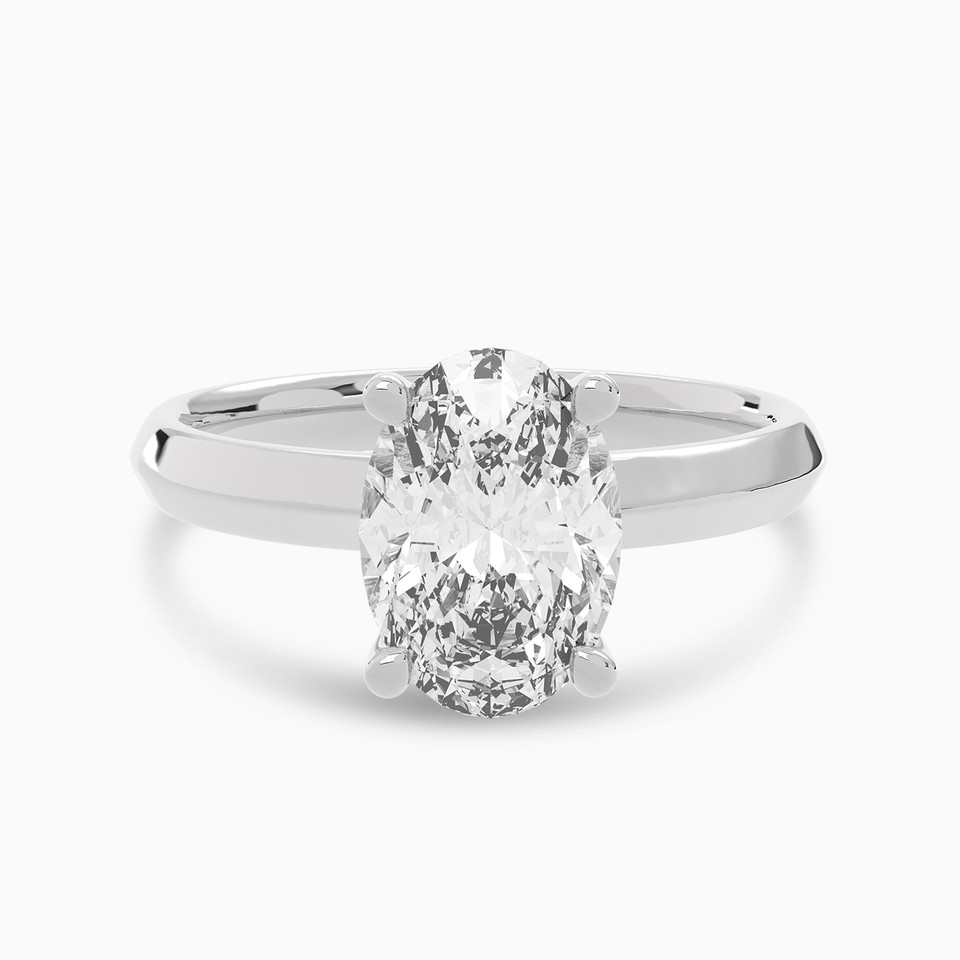 1.5 CT Oval Lab Grown Diamond Ring in 18K Gold 1.5 CT Oval Lab Grown Diamond Ring in 18K Gold