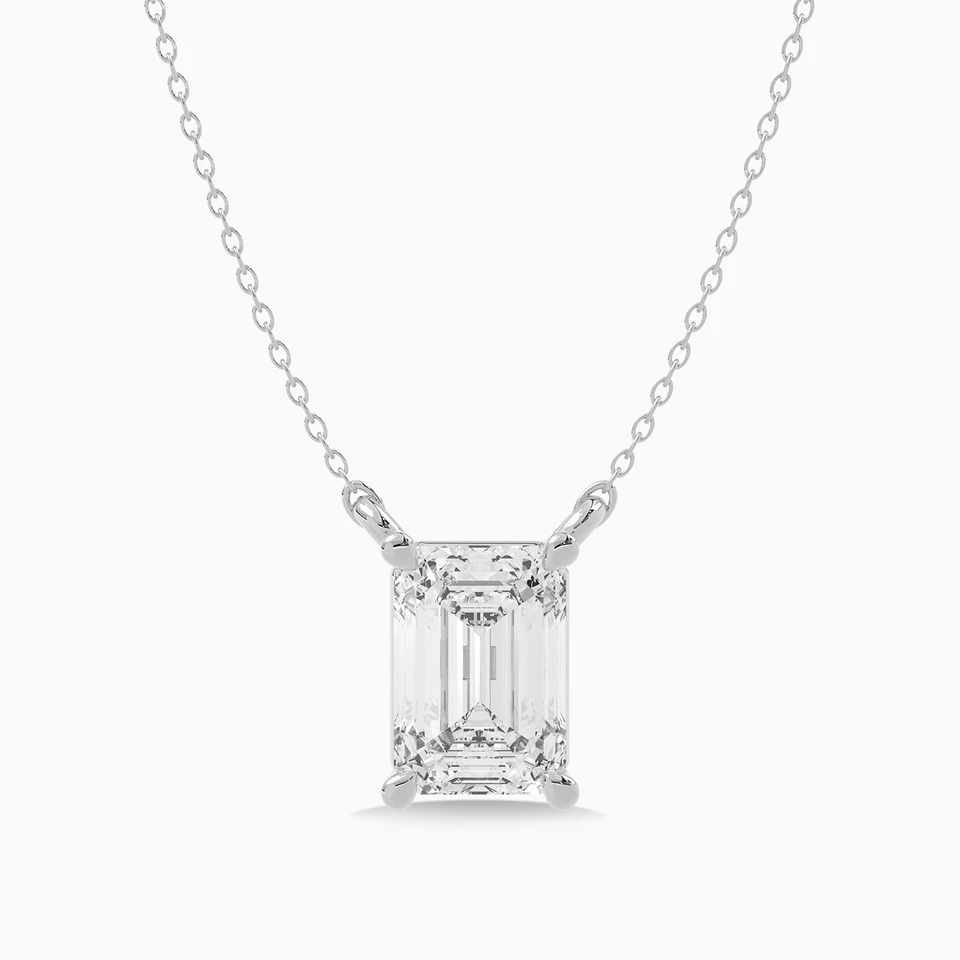1.01 CT Baguette Lab Grown Diamond Necklace in 18K Gold - 2 1.01 CT Baguette Lab Grown Diamond Necklace in 18K Gold - 2