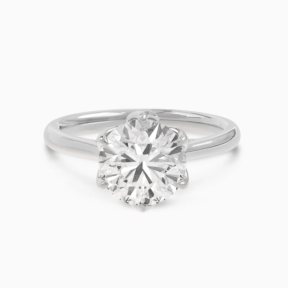 3 CT Lab Grown Diamond Solitaire Ring in 18K Gold 3 CT Lab Grown Diamond Solitaire Ring in 18K Gold