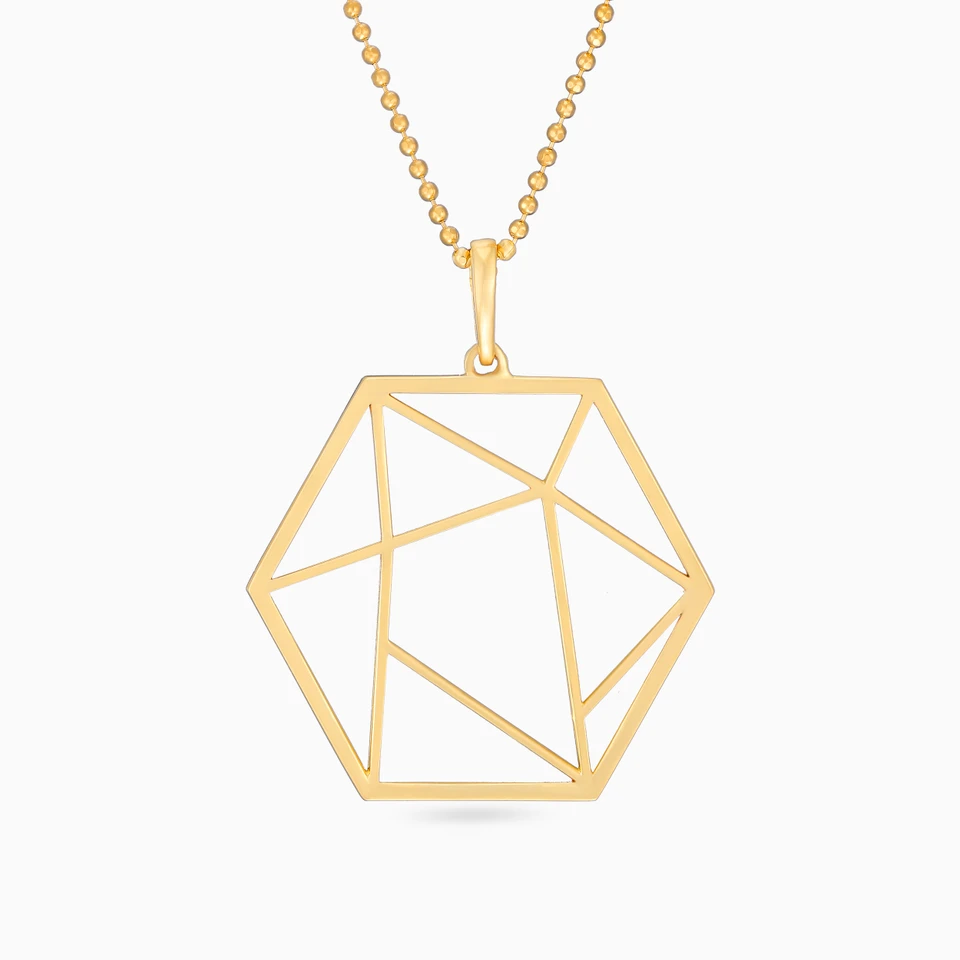 Hexagon Necklace in 21K Gold Hexagon Necklace in 21K Gold