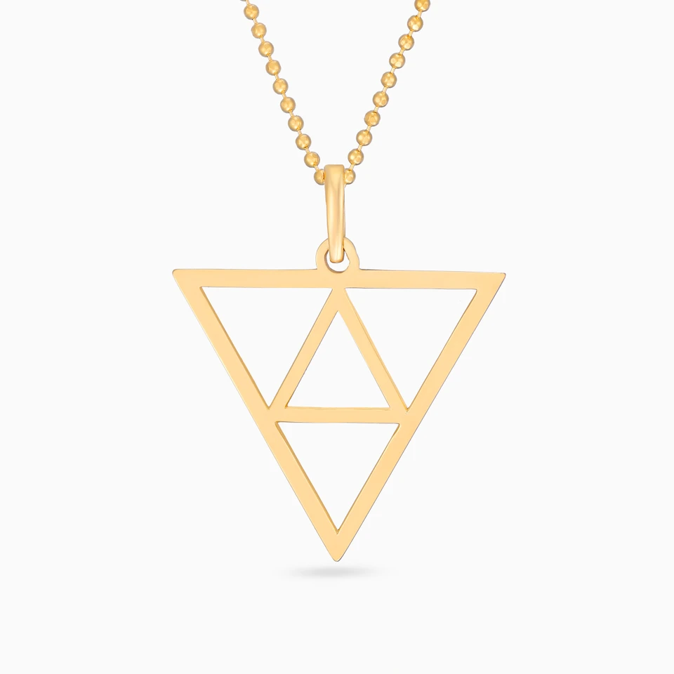 Triangle Necklace in 21K Gold Triangle Necklace in 21K Gold