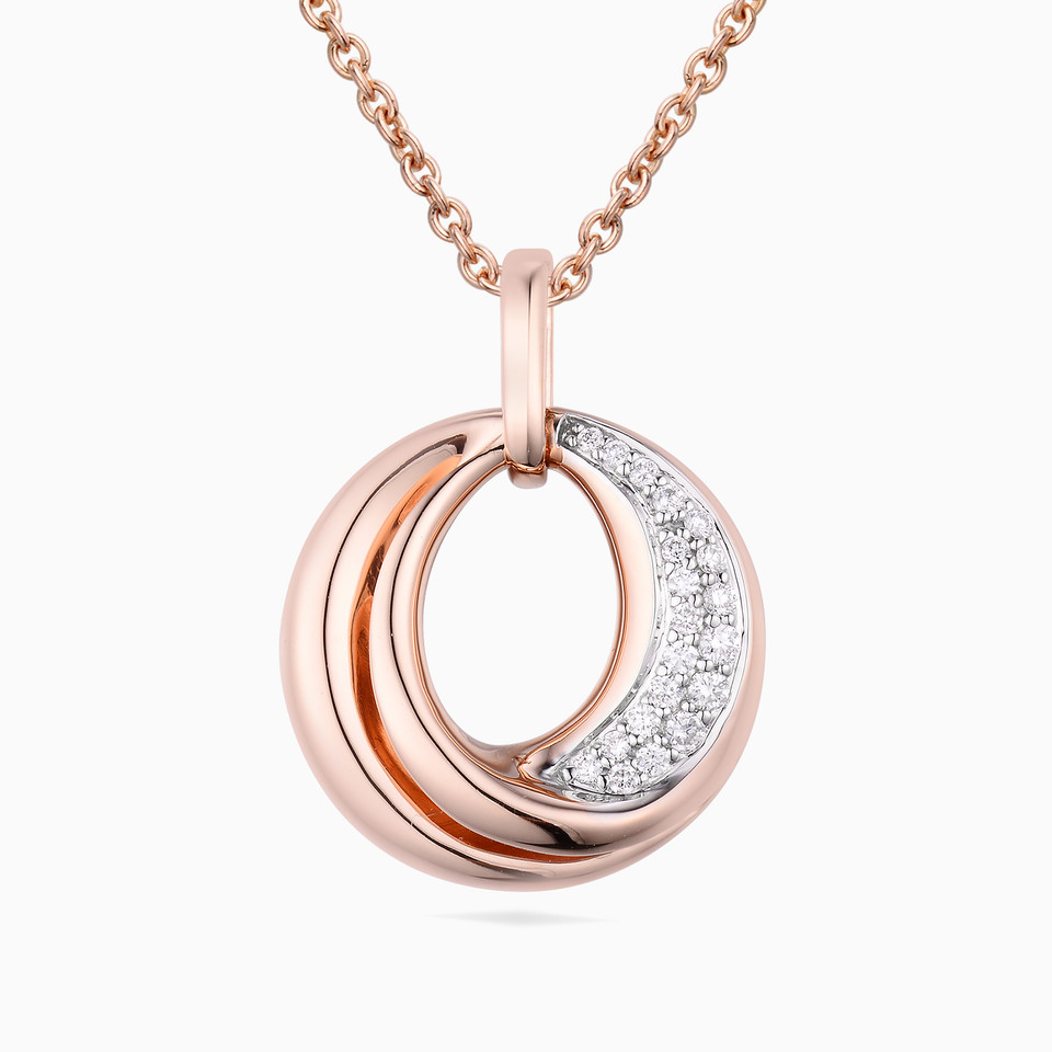 Circle Diamond Necklace in 18k Gold Circle Diamond Necklace in 18k Gold
