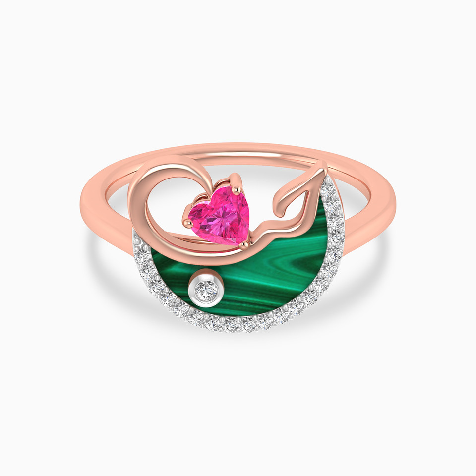 "Love" Diamond Ring in 18K Gold - 2 "Love" Diamond Ring in 18K Gold - 2