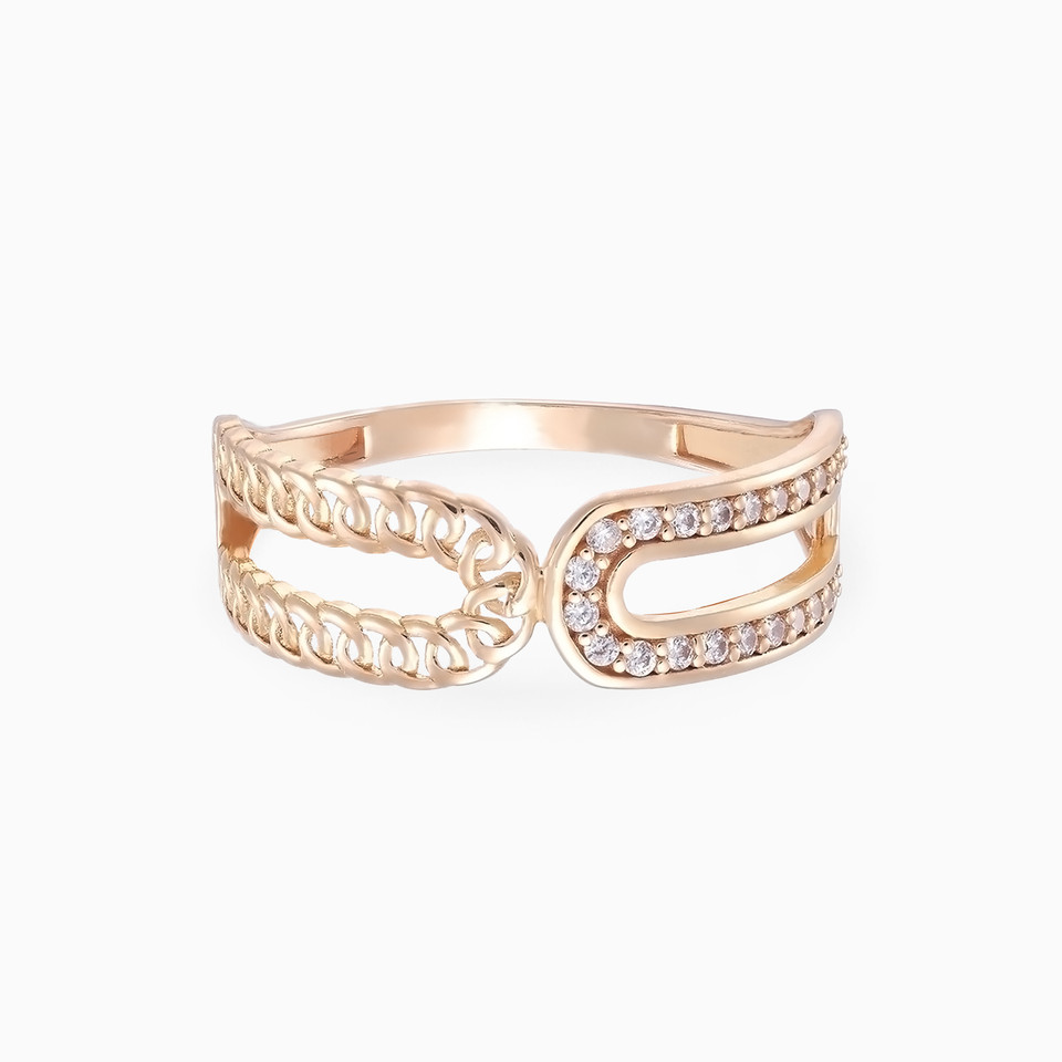 Braided Cubic Zirconia Ring in 21K Gold Braided Cubic Zirconia Ring in 21K Gold