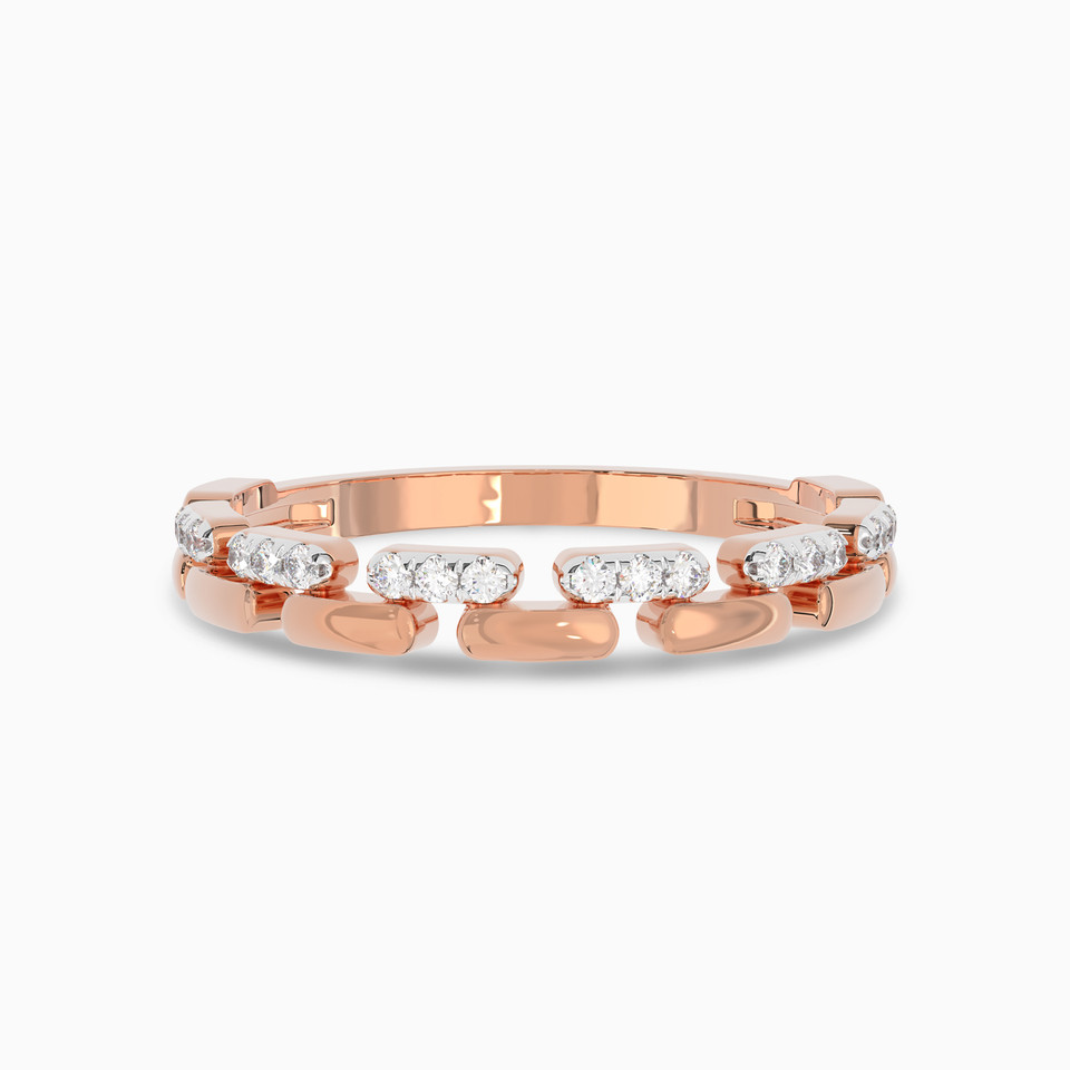 Bricks Diamond Ring in 18K Gold - 2 Bricks Diamond Ring in 18K Gold - 2