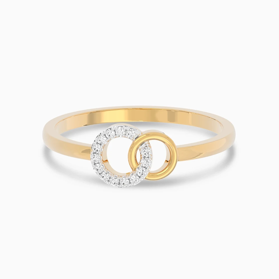 Circle Diamond Ring in 18K Gold - 2 Circle Diamond Ring in 18K Gold - 2