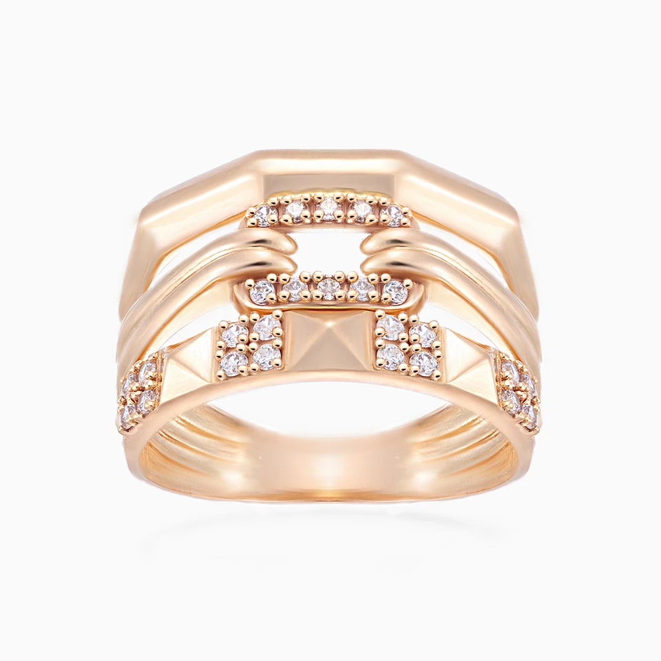 Cubic Zirconia Ring in 21K Gold Cubic Zirconia Ring in 21K Gold