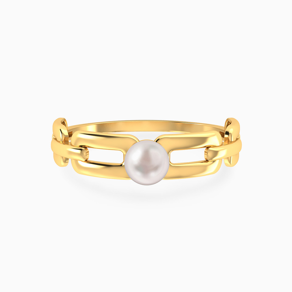 Loops Pearl Ring In 18K Gold Loops Pearl Ring In 18K Gold