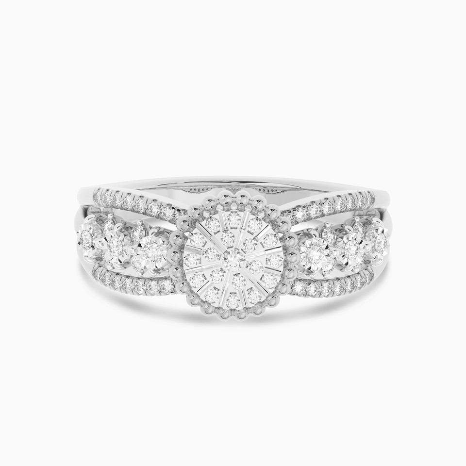 Circle Diamond Ring in 18K Gold - 2 Circle Diamond Ring in 18K Gold - 2