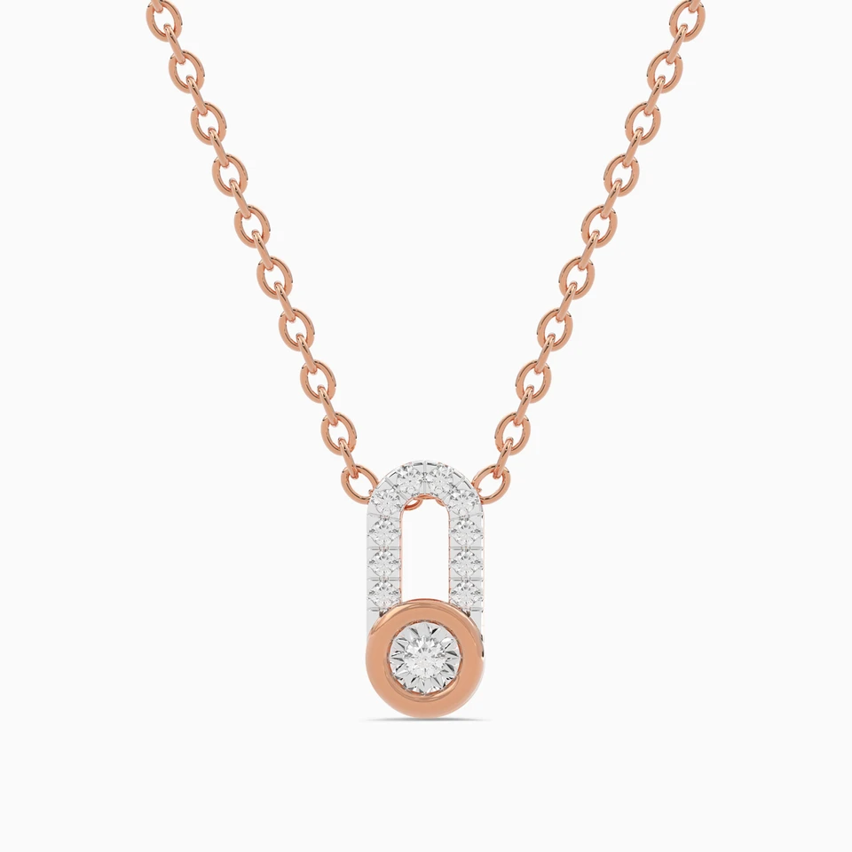 Lock Diamond Necklace in 18K Gold Lock Diamond Necklace in 18K Gold