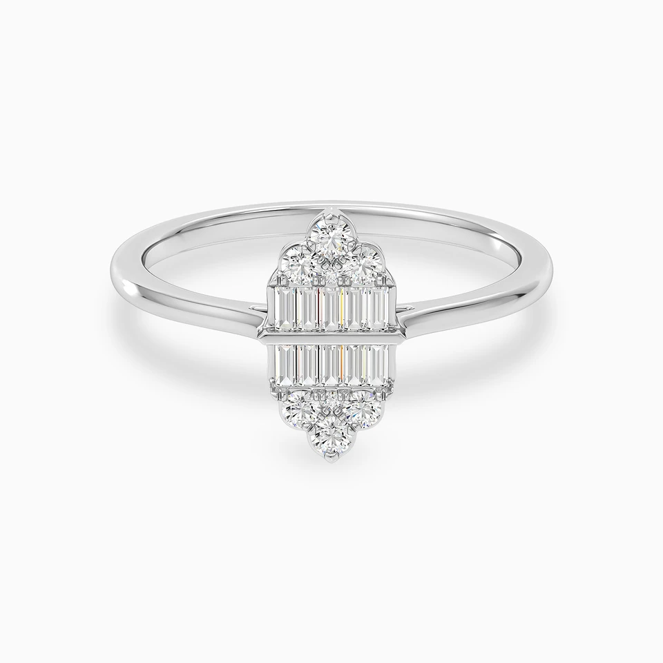 Cluster Diamond Ring in 18K Gold - 2 Cluster Diamond Ring in 18K Gold - 2
