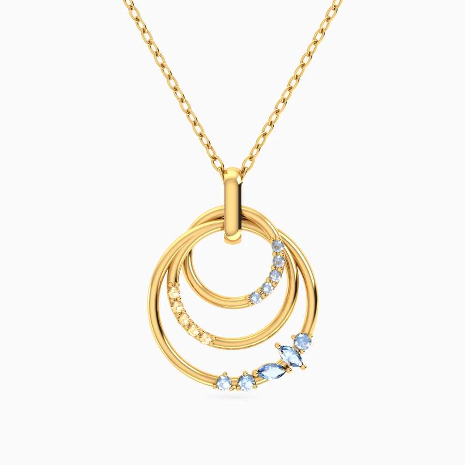 Circle Diamond Necklace In 18K Gold Circle Diamond Necklace In 18K Gold