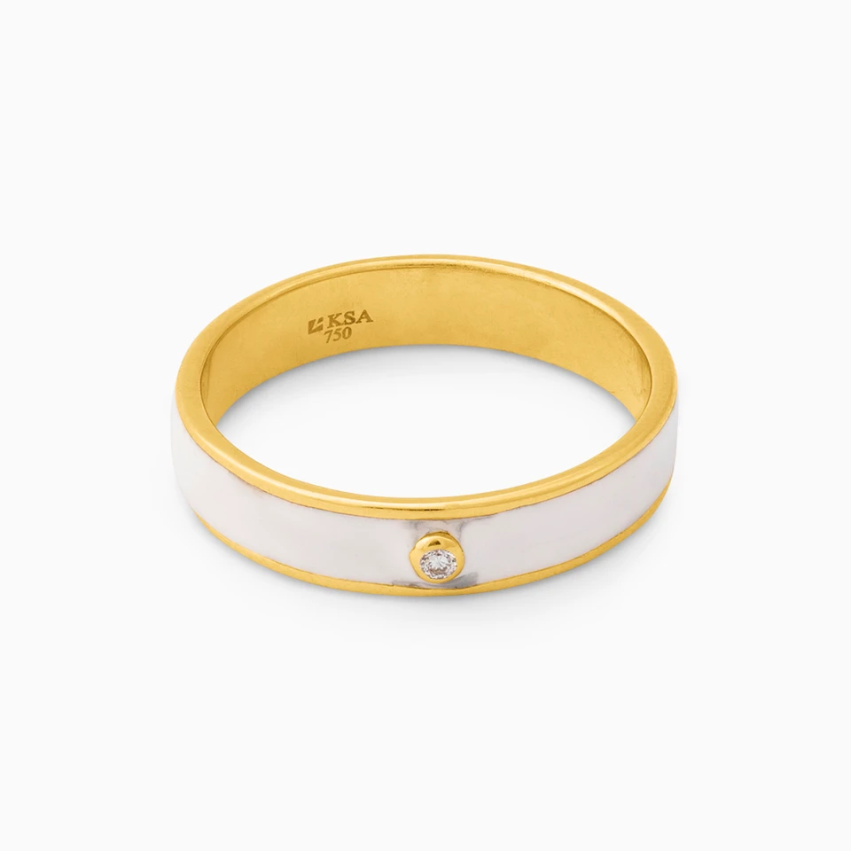 Slim Cubic Zirconia Ring in 18K Gold Slim Cubic Zirconia Ring in 18K Gold