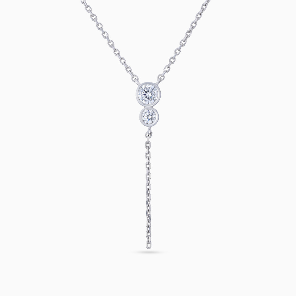Circle Cubic Zirconia Sterling Silver Necklace Circle Cubic Zirconia Sterling Silver Necklace