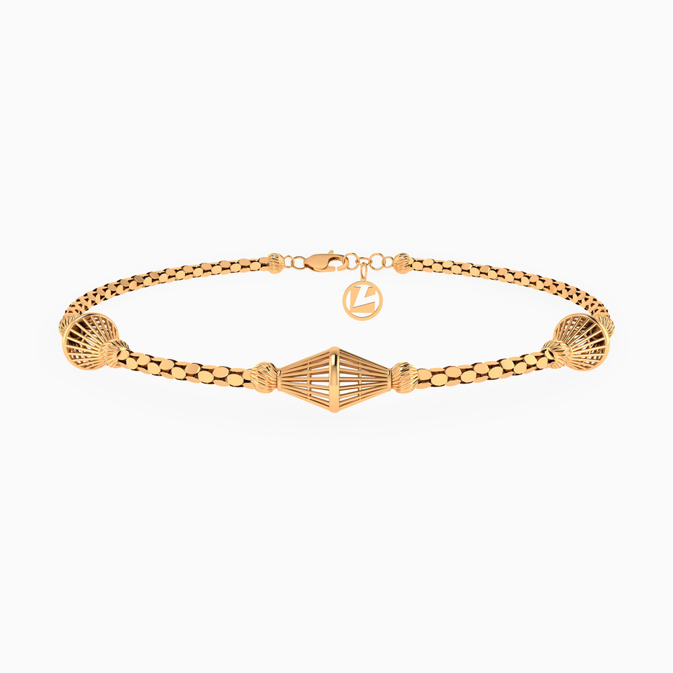 Cones Chain Bracelet In 21K Gold Cones Chain Bracelet In 21K Gold