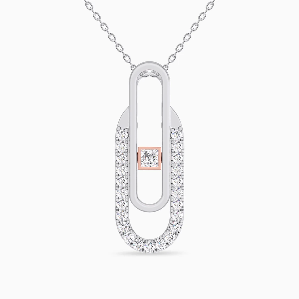 Paperclip Diamond Necklace in 18K Gold Paperclip Diamond Necklace in 18K Gold