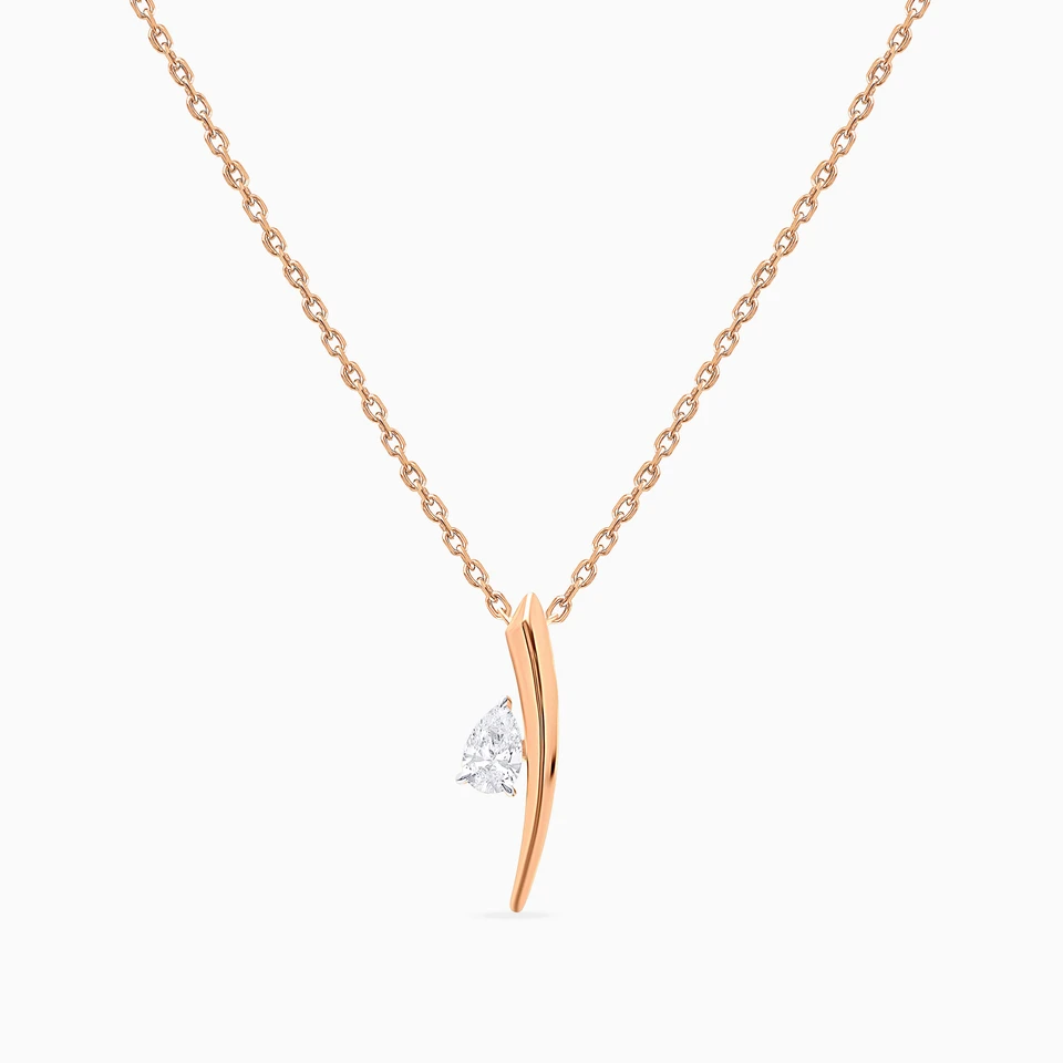 Curve Lab Grown Diamond Gold Plated Necklace Curve Lab Grown Diamond Gold Plated Necklace