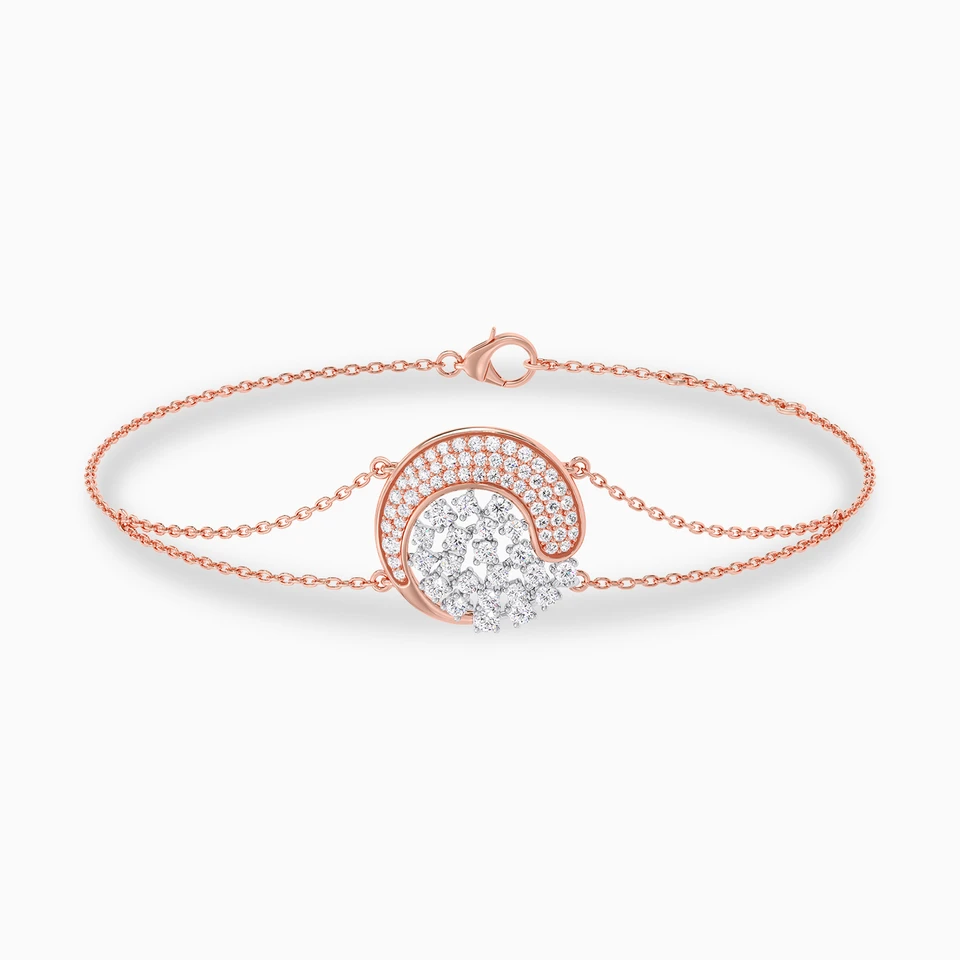 Sweeping Circural Diamond Chain Bracelet In 18K Gold - 2 Sweeping Circural Diamond Chain Bracelet In 18K Gold - 2