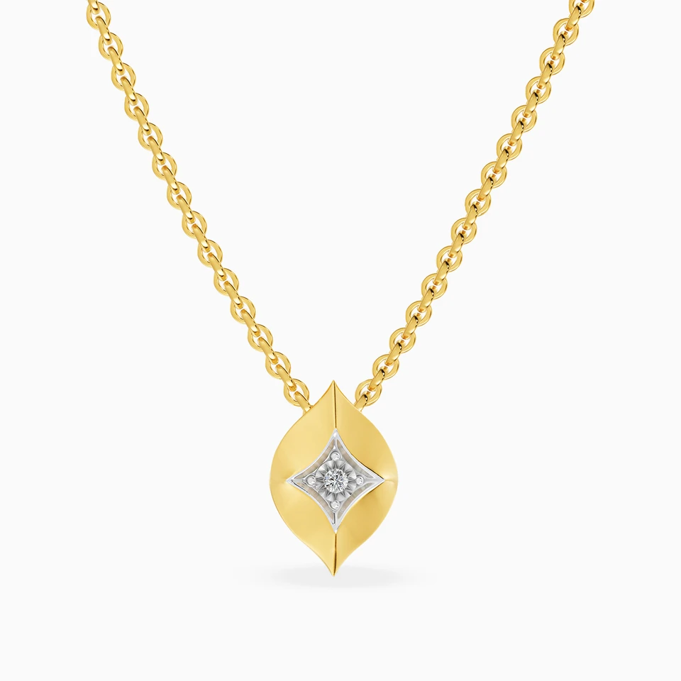 Lozenge Lab Grown Diamonds Gold Plated Necklace Lozenge Lab Grown Diamonds Gold Plated Necklace