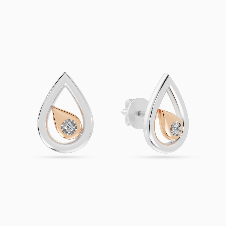 Pear Lab Grown Diamonds Sterling Silver Stud Earrings Pear Lab Grown Diamonds Sterling Silver Stud Earrings
