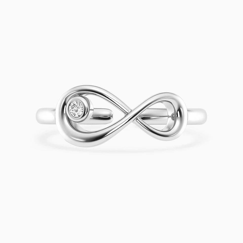 Infinty Lab Grown Diamonds Sterling Silver Ring Infinty Lab Grown Diamonds Sterling Silver Ring