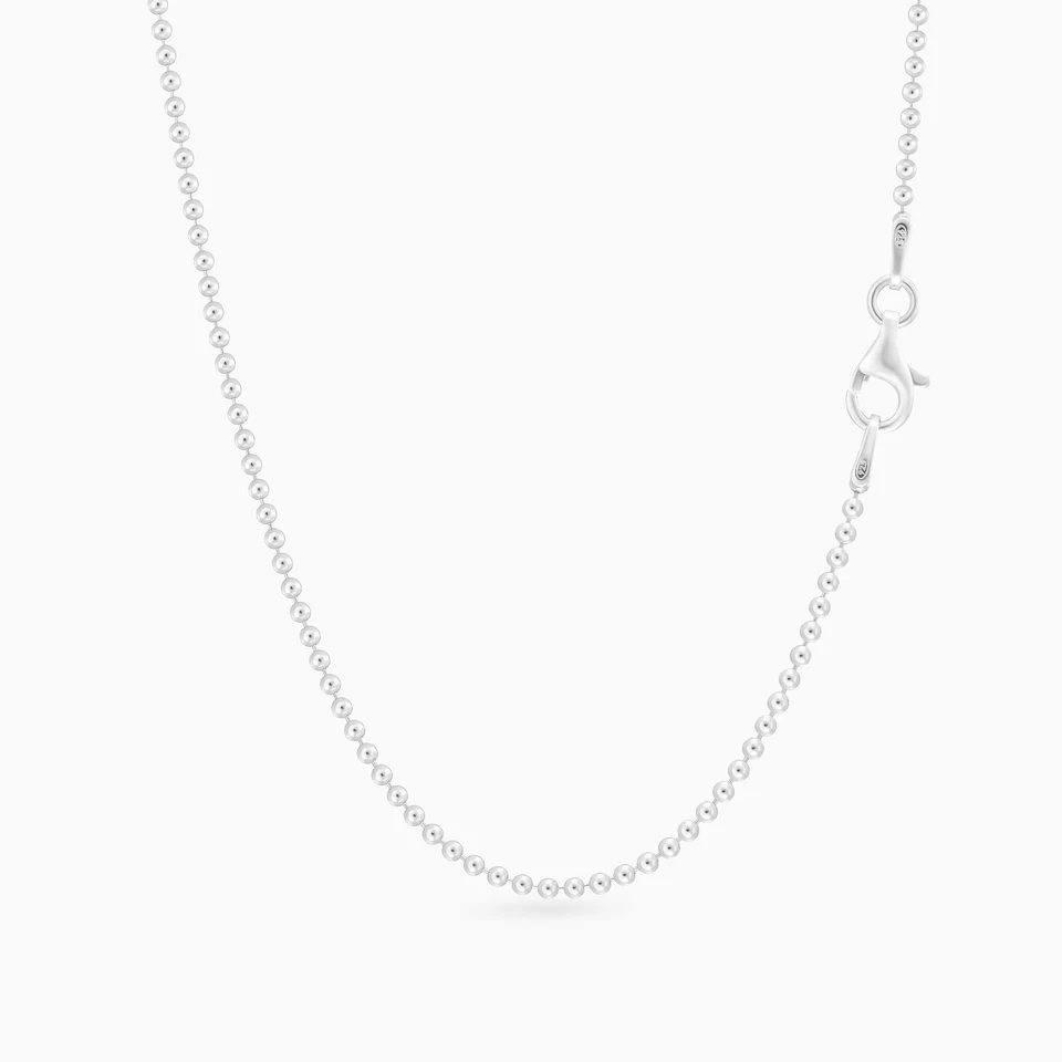 Polished Beads Chain Necklace in Sterling Silver Polished Beads Chain Necklace in Sterling Silver