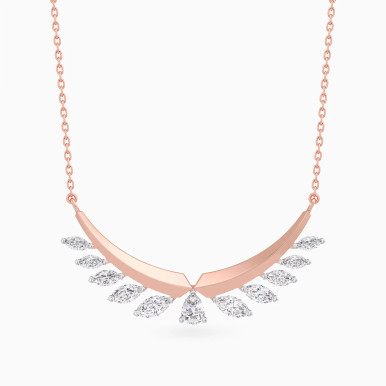 Arc of Curves Diamond Necklace in 18K Gold - KP614234
