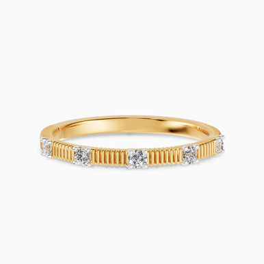 Evenly Spaced Diamond Ring in 18K Gold - AJR38109 Evenly Spaced Diamond Ring in 18K Gold - AJR38109