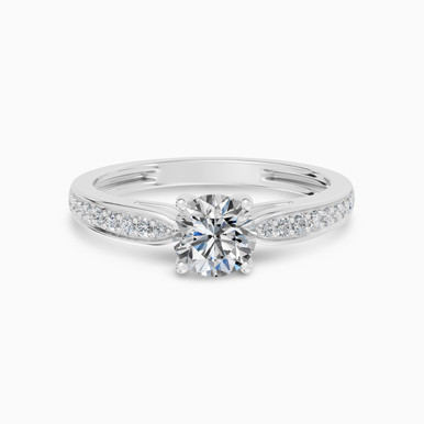 Round Solitare Diamond Ring in 18K Gold - AJR39178