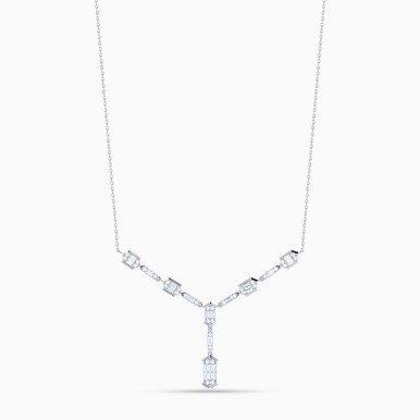 Geometric Frames Diamond Y Shaped Necklace in 18K Gold - NT407796W18DI1 Geometric Frames Diamond Y Shaped Necklace in 18K Gold - NT407796W18DI1