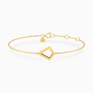 Triangular Shield Chain Bracelet in 18K Gold - 21047110357