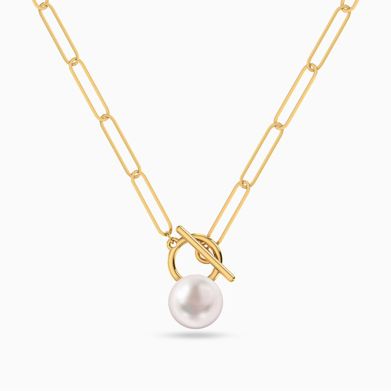 18K Gold Pearls Pendant Necklace