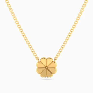 Kids Four Leaf Clover Necklace in 18K Gold - 21046111371