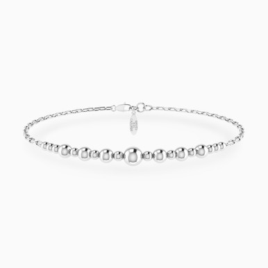 Graduating Beads Chain Bracelet in Silver - 167101300131200 Graduating Beads Chain Bracelet in Silver - 167101300131200