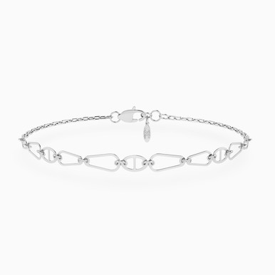 Freeform Links Chain Bracelet in Silver - 167101400111200