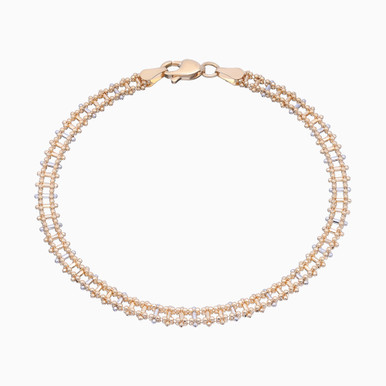 Woven Beads Chain Bracelet in 18K Gold - 21010900020 Woven Beads Chain Bracelet in 18K Gold - 21010900020