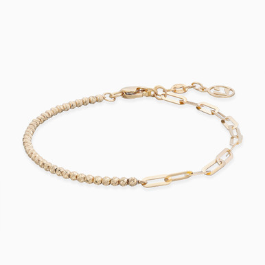 Beads & Paperclip Chain Bracelet in 18K Gold - 21010020160 Beads & Paperclip Chain Bracelet in 18K Gold - 21010020160