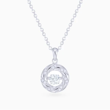 Round Colored Stones Necklace in Sterling Silver - GP14952A