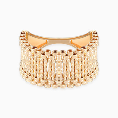 Horizontal Bars & Round Loops Ring in 21K Gold - 12002900002
